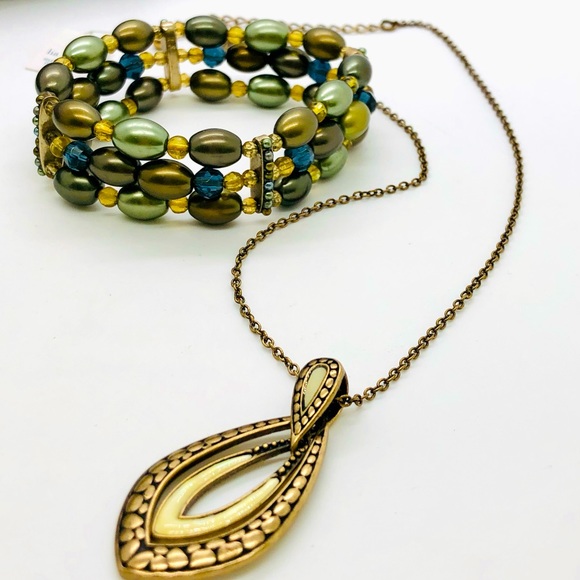 Vintage rare signed MONET Bracelet & NWT Lia Necklace